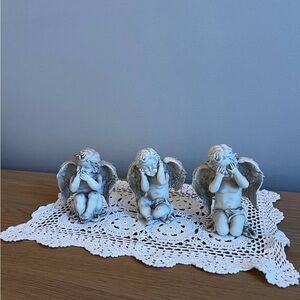 Vintage Rare Set of Three Angel Figurines